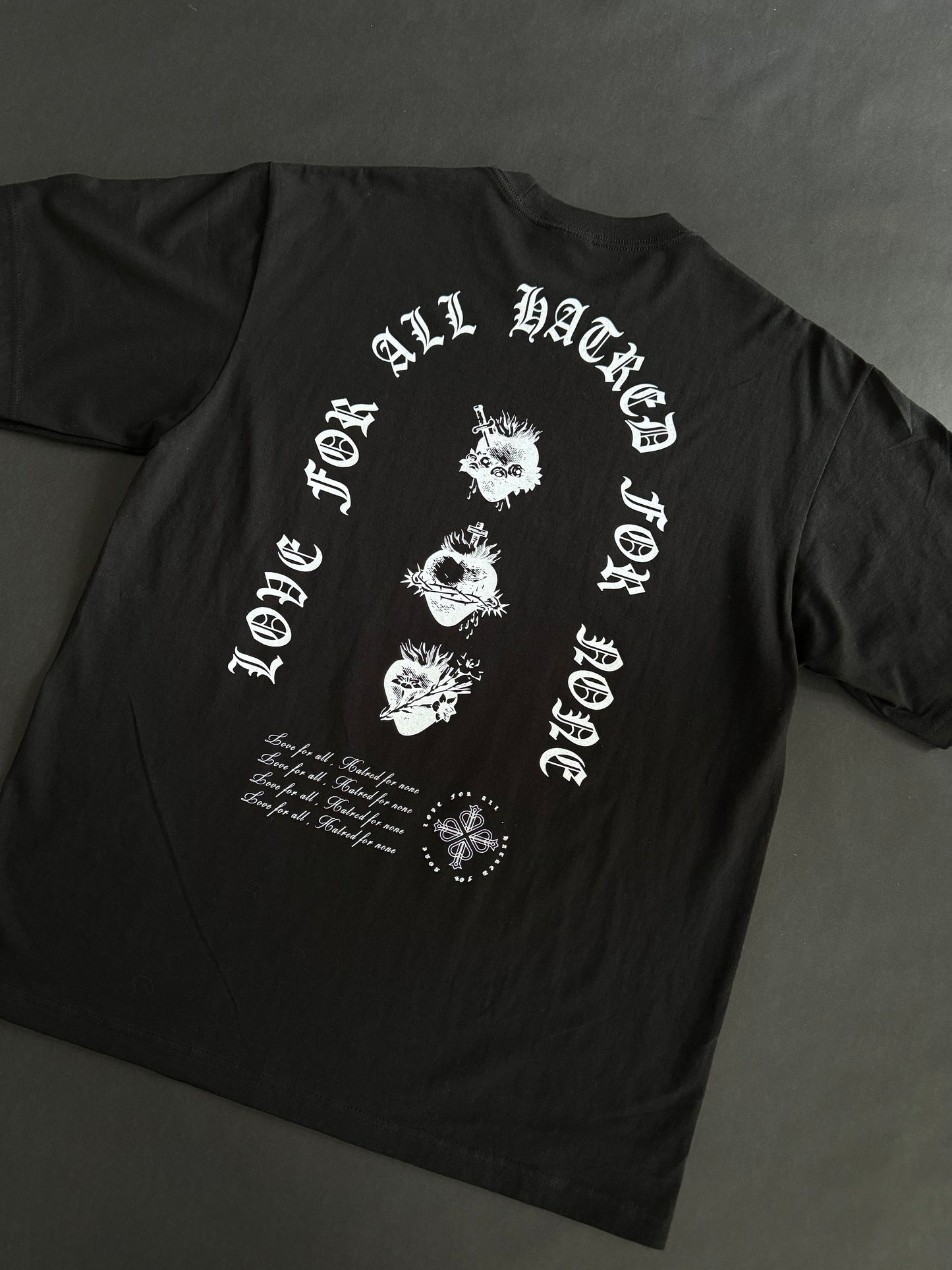 LOVE FOR ALL "HEAVYWEIGHT" TEE IN BLACK