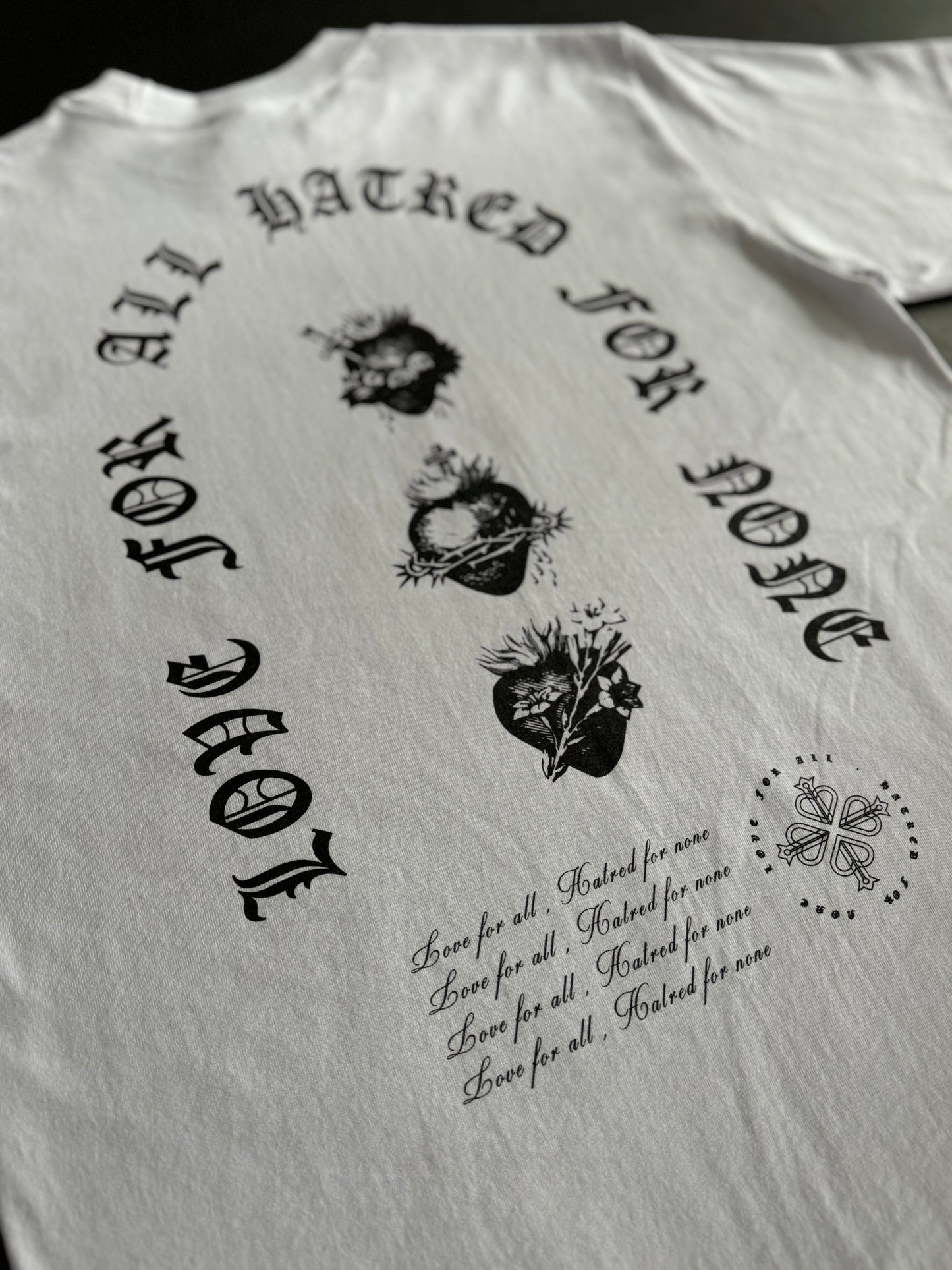 LOVE FOR ALL "HEAVYWEIGHT" TEE IN WHITE