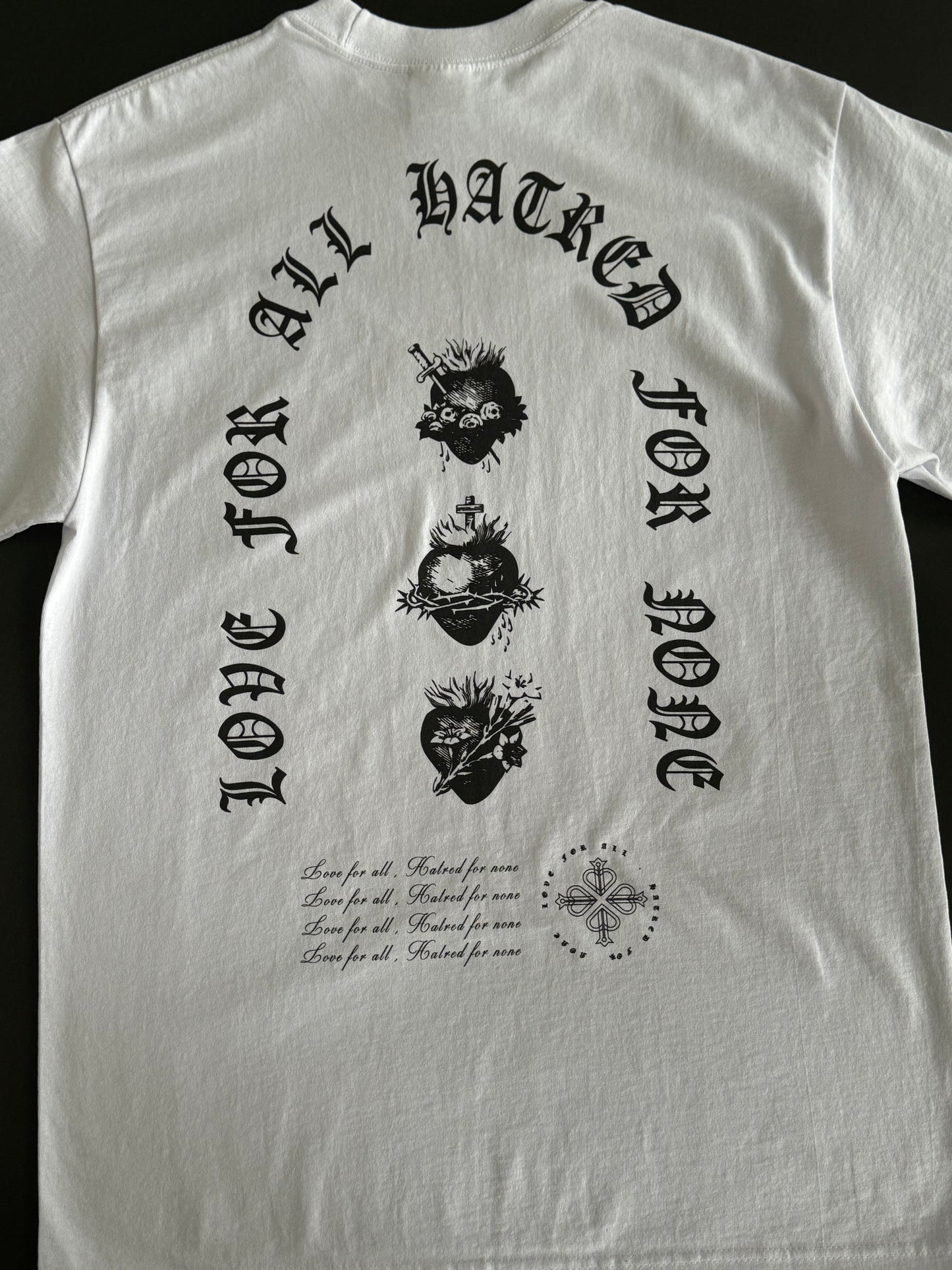 LOVE FOR ALL "HEAVYWEIGHT" TEE IN WHITE