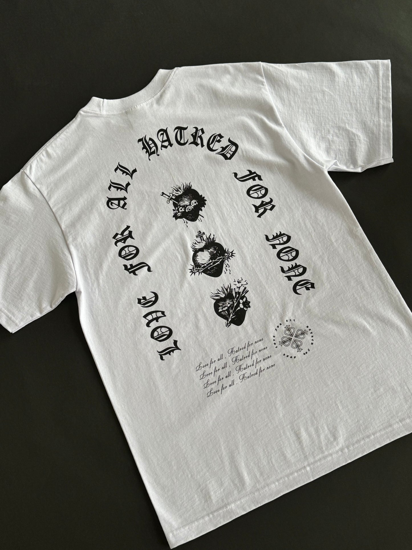 LOVE FOR ALL "HEAVYWEIGHT" TEE IN WHITE