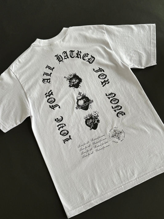 LOVE FOR ALL "HEAVYWEIGHT" TEE IN WHITE