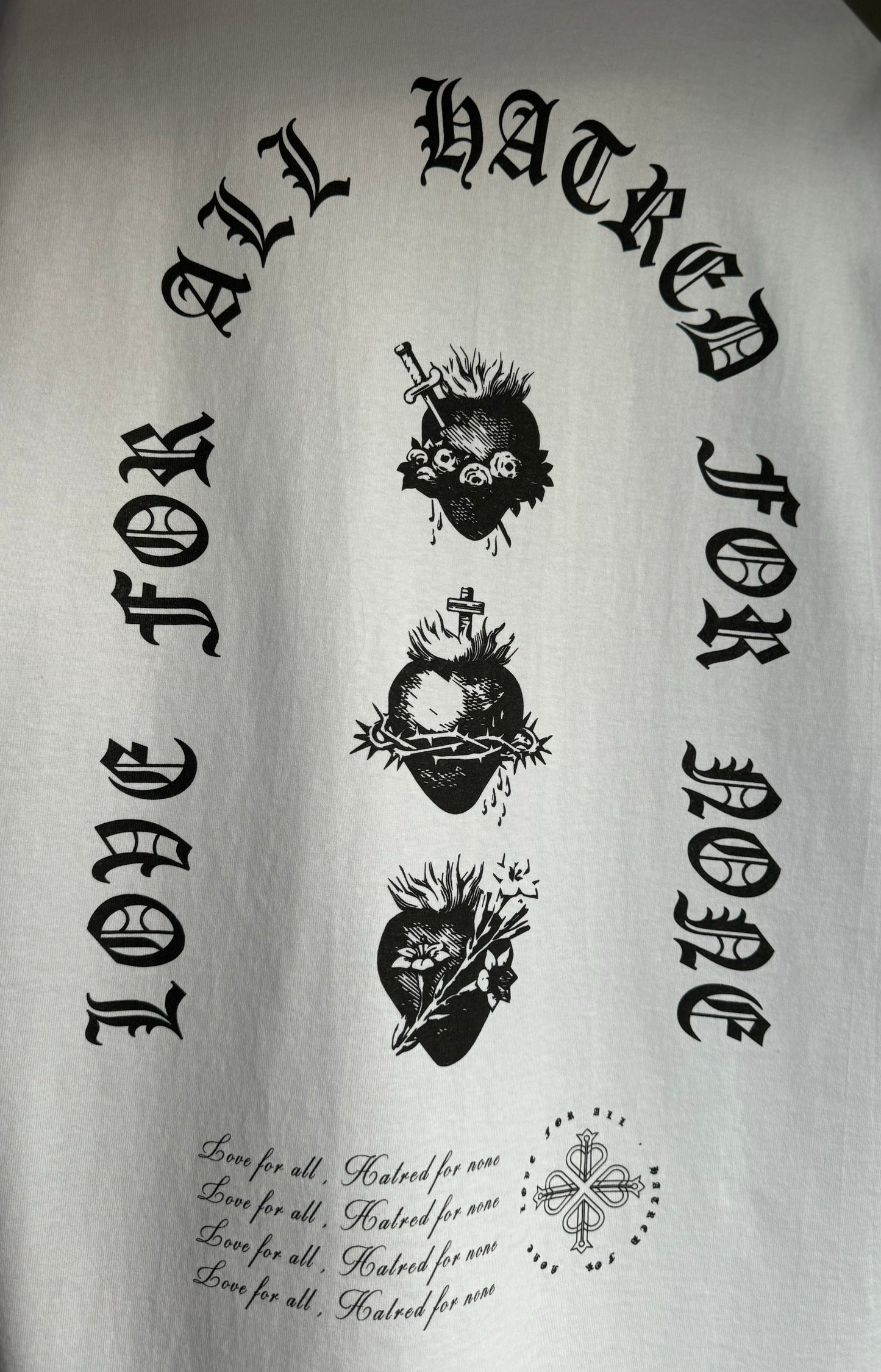 LOVE FOR ALL "HEAVYWEIGHT" TEE IN WHITE