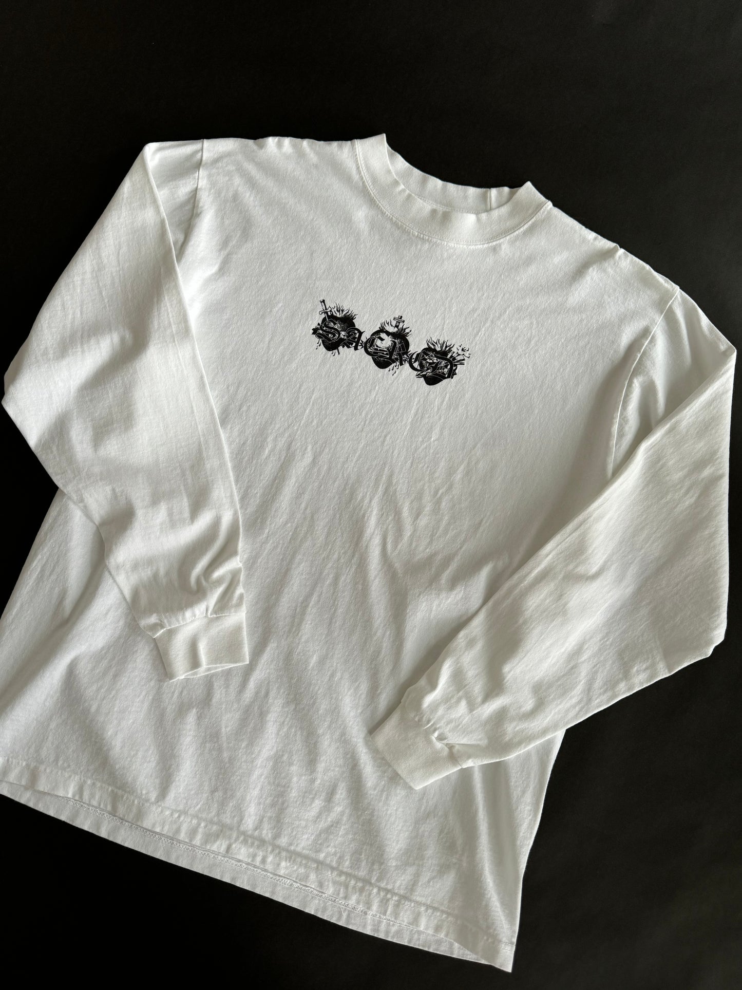 LOVE FOR ALL "HEAVYWEIGHT" LONG SLEEVE IN WHITE