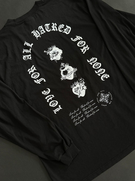 LOVE FOR ALL "HEAVYWEIGHT" LONG SLEEVE IN BLACK