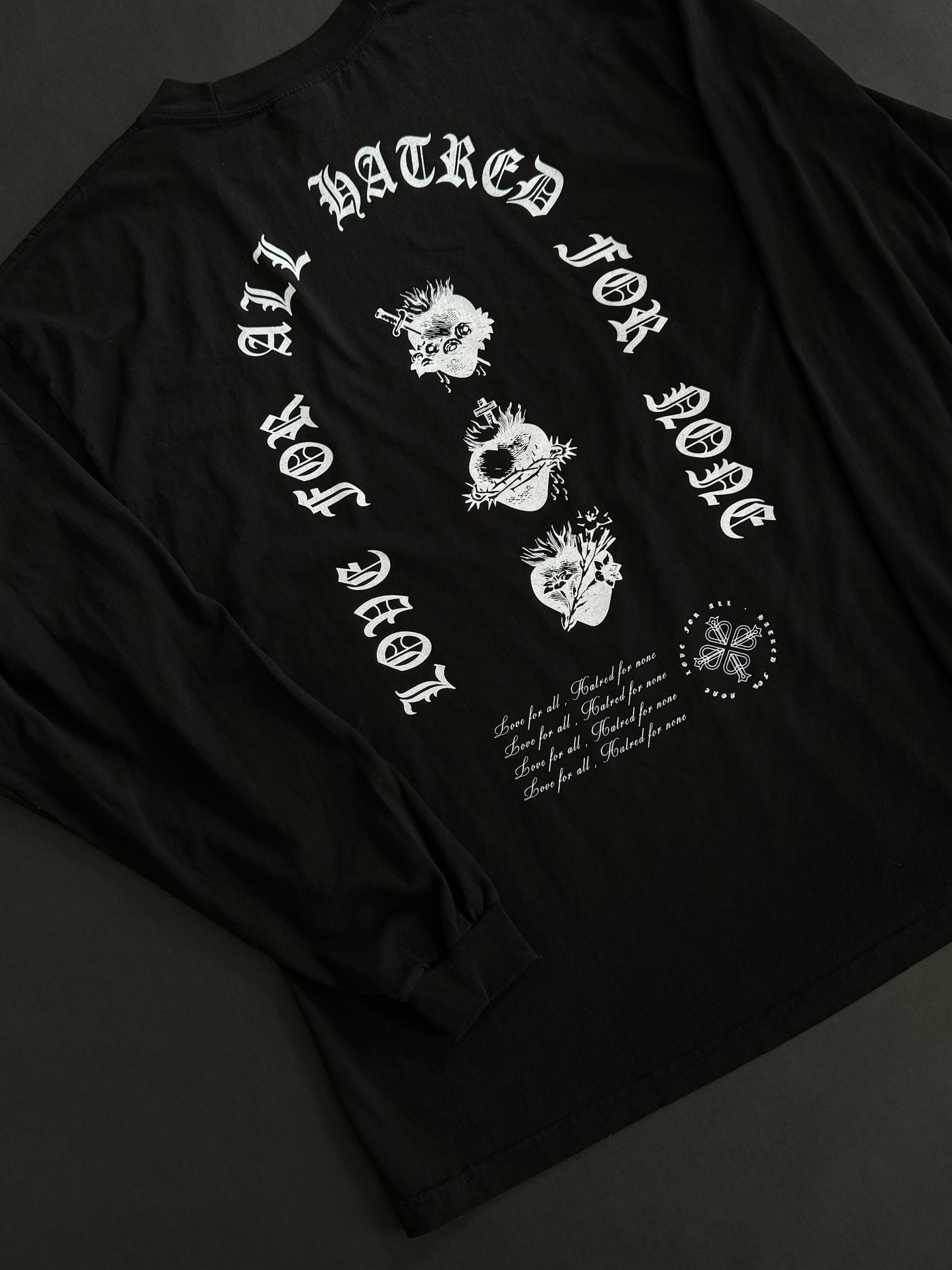 LOVE FOR ALL "HEAVYWEIGHT" LONG SLEEVE IN BLACK