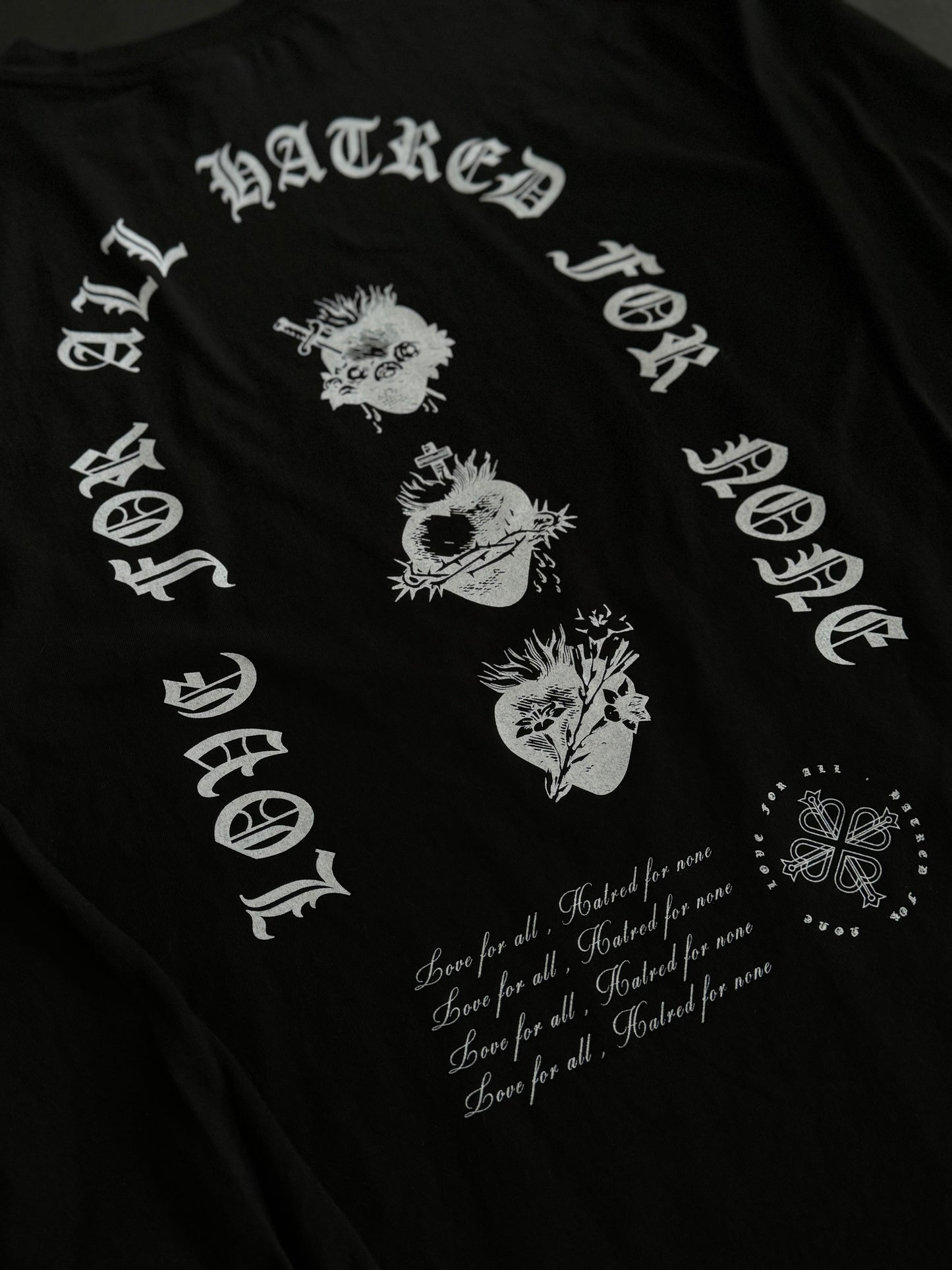 LOVE FOR ALL "HEAVYWEIGHT" LONG SLEEVE IN BLACK