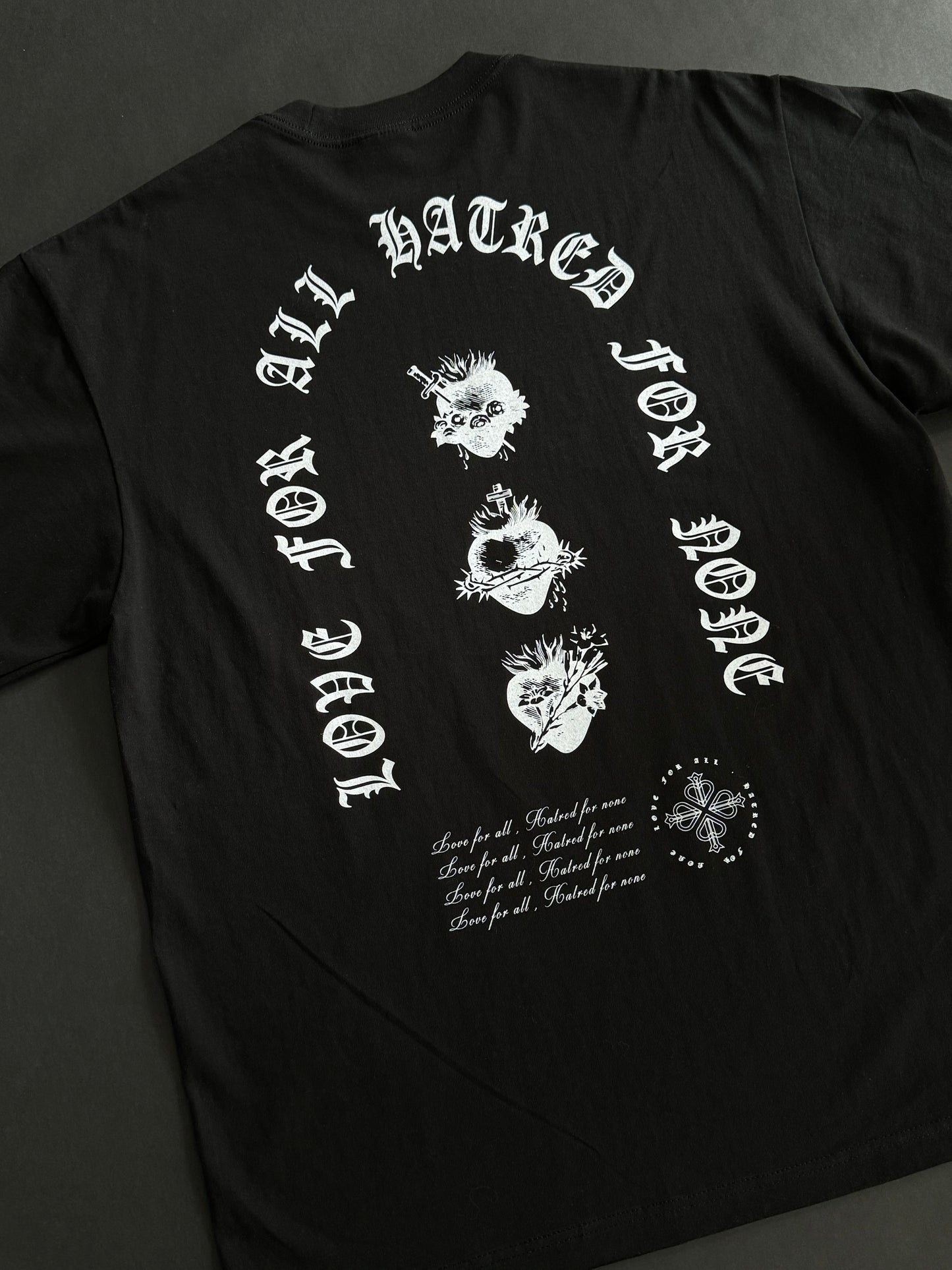 LOVE FOR ALL "HEAVYWEIGHT" TEE IN BLACK