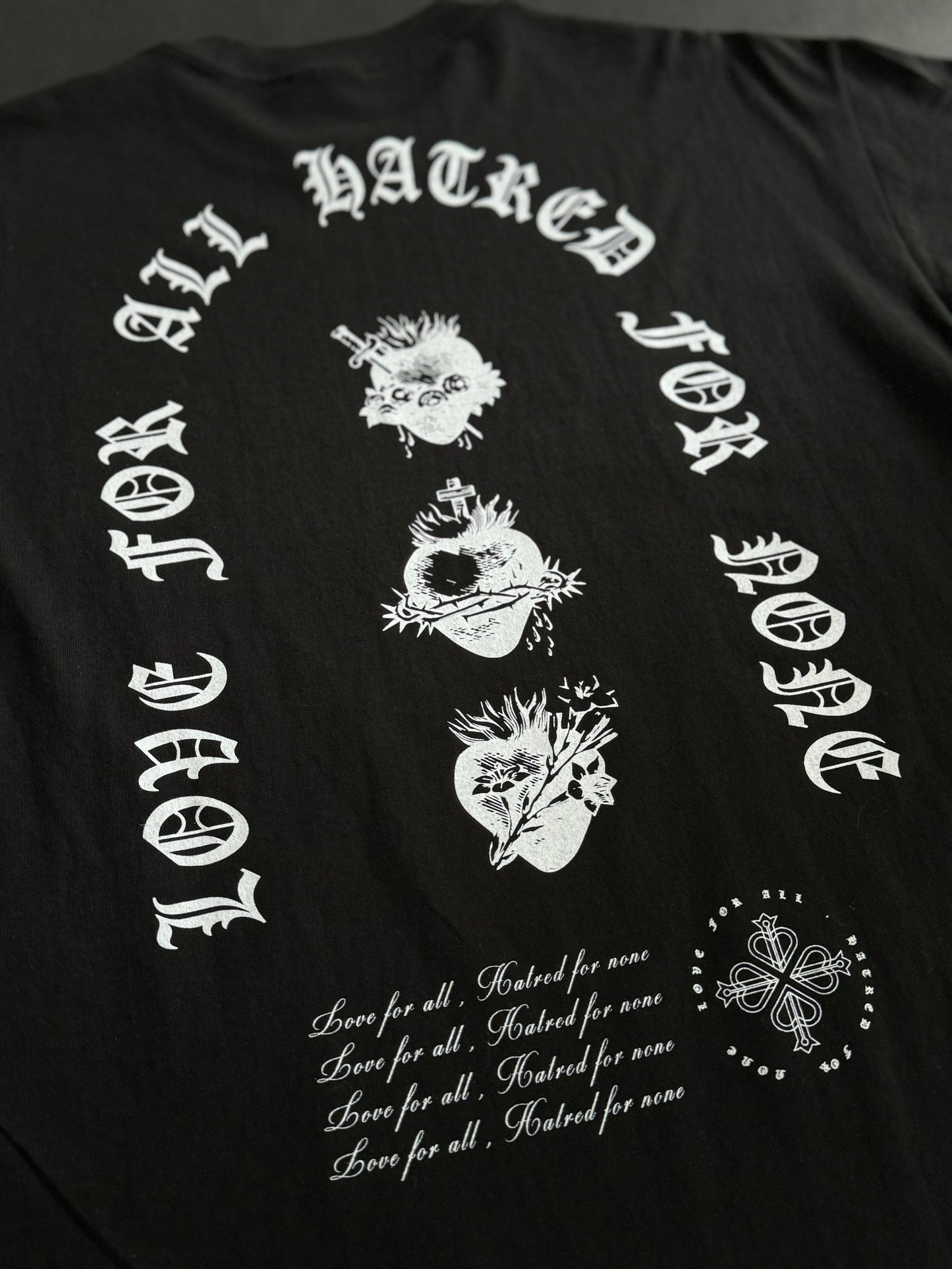 LOVE FOR ALL "HEAVYWEIGHT" TEE IN BLACK